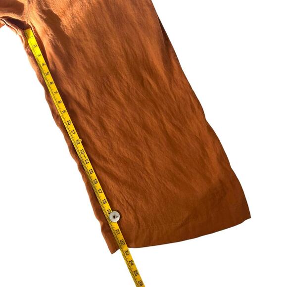 J.Crew Women's 100% Linen Sleeveless Lagenlook Jumpsuit Mustard Size 8 - Picture 11 of 11